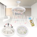 Enclosed Ceiling Fan with Light and