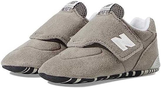 New Balance Baby Boys 574 V1 Hook and Loop Crib Sneaker, Shark Skin/Cement, 0 Infant