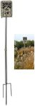 Fotoleey Trail Camera Stand Mount -Fishing Lamp Stake Outdoor, Silver Color Max. 81 cm Height