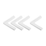 uxcell Window Corner Guards Edge Protectors, 4Pack Standard Simple Style Safety Bumper, 70mmX15mm for Window Corners, Desks, Cabinets, Silver