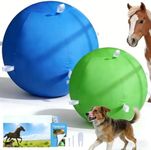 SWYIVY 25" Herding Ball for Dogs Blue Heelers with 2 Chew Straps Covers - Extra Large Giant Horse Ball for Large Breeds Play