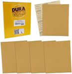 Dura-Gold Premium 9" x 11" Gold Sandpaper Sheets, 800 Grit (Box of 10) - Wood Furniture Woodworking, Automotive Paint, Full-Size Cut to Use on 1/4, 1/3, 1/2 Sheet Finishing Sanders, Hand Sanding Block