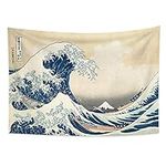 YONGFOTO 100x70cm Ukiyo-e Tapestry Mount Fuji 36 Views Room Wall Hanging the Great Wave Off Kanagawa Landscape Wall Art Japanese Traditional Painting Toyo Style Tapestries