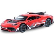 Toyshine 1/24 Super Car Model for AMG One Car Sport Alloy Die-cast Model Simulation Sound Light Toy Gift Car Replica- Red