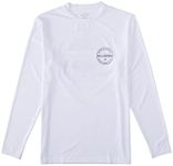 Billabong Men's Standard Classic Long Sleeve Loose Fit Rashguard, White Rotor, Small