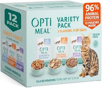 Optimeal Wet Cat Food Variety Pack - Grain Free Tender Morsels, High Protein Premium Nutrition Made with Natural European Quality Ingredients, Chicken, Adult Wet Cat Food Pouches - 12 Pack (3oz Each)