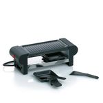 Kela mini raclette with grill plate, raclette 2 persons BERNINA, steel non-stick coated, 350 watt, raclette 1 person