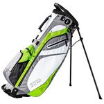 IZZO Golf Lite Stand Bag - Black, Red, Green Or Blue Carry Bag, Walking Ultra Light Perfect for Carrying On The Course, with Dual Straps Easy to Bag.