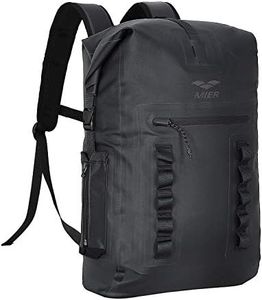 MIER Waterproof Backpack Sack Roll-Top Closure Dry Bag Lightweight for Kayaking, Rafting, Boating, Swimming, Camping, Hiking, Beach, Fishing, Black, 30L, Black