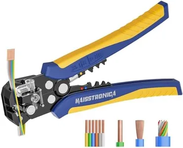 haisstronica Self-Adjusting Wire Stripper, 3 in 1 Stripper/Cutter/Crimping Heavy Duty Automatic Electrical Wire Strippers for 10-24 AWG