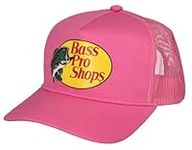 Bass Pro Shop Men's Trucker Hat Mesh Cap - Adjustable Snapback Closure - Great for Hunting & Fishing, Hot Pink, One Size