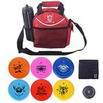 CROWN ME Disc Golf Set with 6 Discs and Mini Disc and Starter Disc Golf Bag