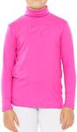 Oh So Soft Girl's Turtleneck Neon Hot Pink X-Large