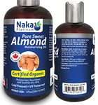 Naka Platinum Pure Sweet Almond Moisturizing Oil Certified Organic Cold Pressed UV Protected, Moisturizes, Nourishes and Softens Dry Skin Bonus Size 270 ml (200+70 Free)