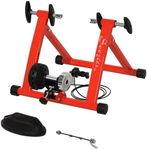 Soozier Indoor Bike Trainer Magnetic Exercise Fitness Bicycle Stand 5 Level Resistance- Red