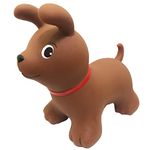 GERARDO'S Toys Jumpy Brown Dog Space Hopper for Toddlers and Kids - Bouncy Hopping Toy - Children Inflatable Jumping Ball -Indoor Outdoor Fun Play - for Kids Age 12 Months+