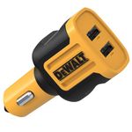 DEWALT 2-Port USB Car Charger — 24W Fast Charge Dual Port USB-A for iPhone 14 13 12 11 Pro Max X XR XS 8 Plus 6s iPad — Compatible with Samsung Galaxy S22 S21 S10 Plus S7 GPS