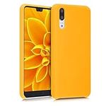 kwmobile Case Compatible with Huawei P20 Case - TPU Silicone Phone Cover with Soft Finish - Saffron Yellow