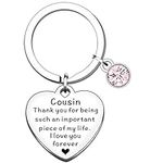 TTOVEN Cousin Gifts from Cousin Graduation's Day Gifts Cousin Keyring Cousin Birthday Gifts