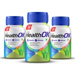 Mankind's Health OK Multivitamin With Natural Ginseng, Taurine Power, Daily Energy, Alertness, Vitamin D, C & Other 18 Multivitamins Minerals, For Overall Health, 30 Tablets (Veg) X Pack Of 3