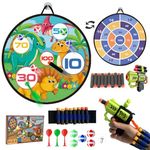 Tassino Darts Game Sets, Dart Board Toys for Kids, Target Game Kits, Folder able Large Double Sided Fabric Dart Board, Indoor/Sport Outdoor Fun Party Play Game Toys (Dinosaur)