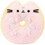 GUND Sprinkle Donut Pusheen Squishy Plush Stuffed Animal Cat, Pink and Mint, 12”