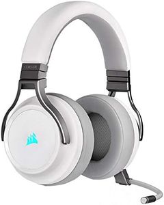 Corsair Virtuoso RGB Wireless Gaming Headset - High-Fidelity 7.1 Surround Sound w/Broadcast Quality Microphone - Memory Foam Earcups - 20 Hour Battery Life - Works with PC, PS5, PS4 – White, Premium