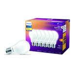 Philips Ultra Definition LED 60W A19 MedBase Soft White Warm Glow Glass Frosted 6-Pack LED Light Bulb