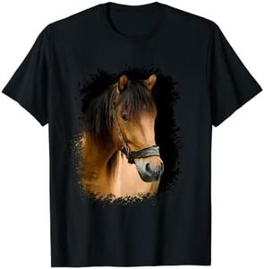 Camiseta de animal de granja con foto de retrato, diseño de caballo árabe Camiseta