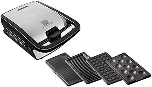 Tefal SW854D16 sandwich maker 700 W Black, Stainless steel
