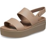 Crocs Women's Brooklyn Low Wedge Clog, Latte Mushroom, 7 UK