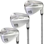 GoSports Tour Pro Golf Wedge Set - Includes 52 Degree Gap Wedge, 56 Degree Sand Wedge and 60 Lob Wedge Degree in Satin or Black Finish (Right Handed)