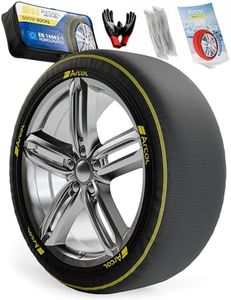 ARCOL Calze da Neve Omologate Italia EN 16662-1 /// ArcticPro Catene da Neve in Tessuto, Facili da Installare, per una Guida Silenziosa e Massima Sicurezza - Misure Dett. All’interno (ArcticPro, XL)