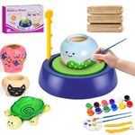 TheLittleOnes Pottery Making Wheel Kit - DIY Battery Operated Pottery Making & Painting Set With Modeling Clay, Sculpting Tools, Arts & Crafts Pot Maker For Beginners For Kids & Adults [CraftClay][NEW