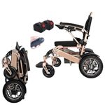 Automatic Foldable Electric Wheelchair Auto Folding Power Chair Mobility Chair 2 X 13 ah Removable Batteries 6 KMPH Speed 250 Watt Powerful Motor Lightweight Aluminium Frame Suspension Remote Control