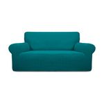 The Chair Cover Company PREMIUM Elastic STRETCH SOFA COVERS Slipcover Protector Settee 1/2/3/4 Seater (Teal, 3 Seater Sofa)