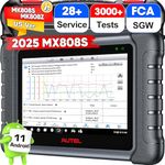 Autel Scanner MaxiCheck MX808S, 2025 Superfast OS 11, 3000+ Bidirectional Diagnostic Scan Tool, Newer of MaxiCOM MK808S MK808Z, Up of MX808 MK808 MK808BT, 28+ Services, OE All Systems, FCA AutoAuth