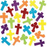 Baker Ross Cross Glitter Stickers - Pack of 120, Easter Crafts, Craft For Kids (AW294)