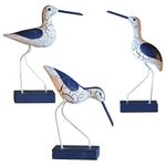 MILISTEN 3pcs Nautical Seagull Figurine Decorations Ornaments Garden Bird Statue Mediterranean Style Coastal Beach Room Decoration for Bedroom