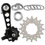 CyclingDeal Conversion Kit Fixie Bike Single Speed Aluminum Chain Tensioner with Adaptor for Road Bike and MTB