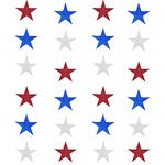 UNIIDECO Star Garland, 4 Pack Red White and Blue Star Decorations for Party 4th of July Decorations for Home Patriotic Decor for Independence Day Memorial Day Labor Day Veterans Day Party