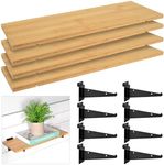 4 Pcs Slatwall Shelves Slat Board Accessories Metal Wall Brackets for Shelves Wood Floating Shelves Heavy Duty Shelves Slatwall Accessories for Wall Home Garage Shoe Stores Boutiques