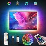 AIJIAER Led Strip Lights,2m Tv Led Backlight for 40-60 inch Tv Bluetooth App Control Sync to Music, USB Bias Lighting Tv Led Lights Kit with Remote - RGB 5050 LEDs Color Lights for Room Bedroom