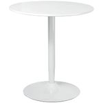 HOMCOM Round Dining Table for 2, Modern Kitchen Table with Painted Top and Steel Base for Living Room, Dining Room, White