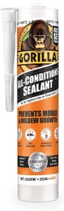 Gorilla White Silicone Sealant, 295ml – Waterproof Adhesive