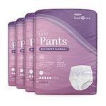 Amazon Basic Care Women's Pants, Panty, Unscented, Large - 28 Count (4 Pack of 7), White