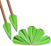 ZSHJGJR Archery 2 Blades Hunting Broadheads Traditional Broadheads Glue On OD 8mm Bamboo Wood Arrow Shaft DIY Arrow 12/24 Pieces (Green, 12 Pieces)