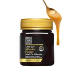 Manuka Honey New Zealand 100% Pure UMF 25+ MGO 1200+ Raw & Unfiltered Certified Award Winning Silky Smooth Taste & Texture 250g