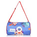 Stylbase Space Polyester Cartoon Printed Waterproof Duffle Bag for Kids Swimming Bag for Kids Ideal for Travel Picnic Gym Sports Bag for Kids Girls and Boys 14 inches