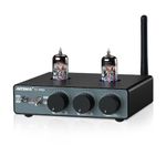 AIYIMA T1 PRO Tube Preamp Vacuum Pre-Amp Receiver Home Audio Preamplifier with RCA Input Bass Treble Controls for Stereo Powered Speakers with AUX 12V Trigger Signal Output